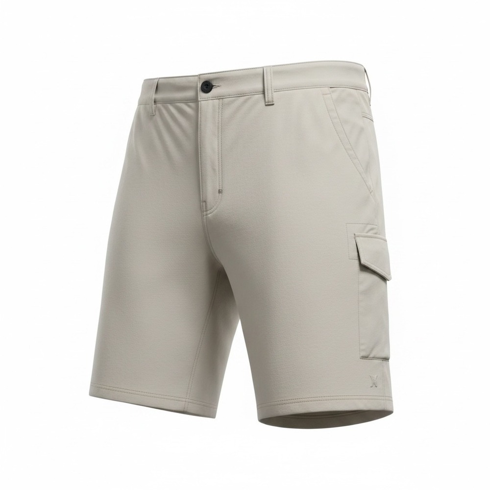 Hurley Trek Hybrid Cargo Shorts Mens 40‎ Khaki Tan Water Repellent 4-Way Stretch